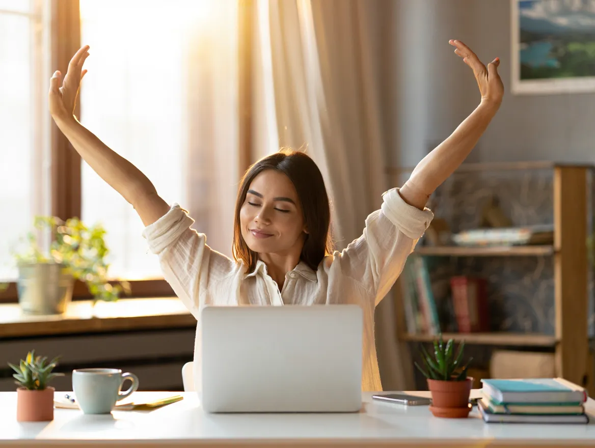 Soft morning light pouring through a window into a calm, minimal room